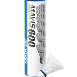 Yonex Mavis 600 Nylon Badminton (6) Shuttlecocks (Middle- Blue)