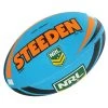 Steeden NRL Neon Supporter Ball - Blue/Orange -Size 5