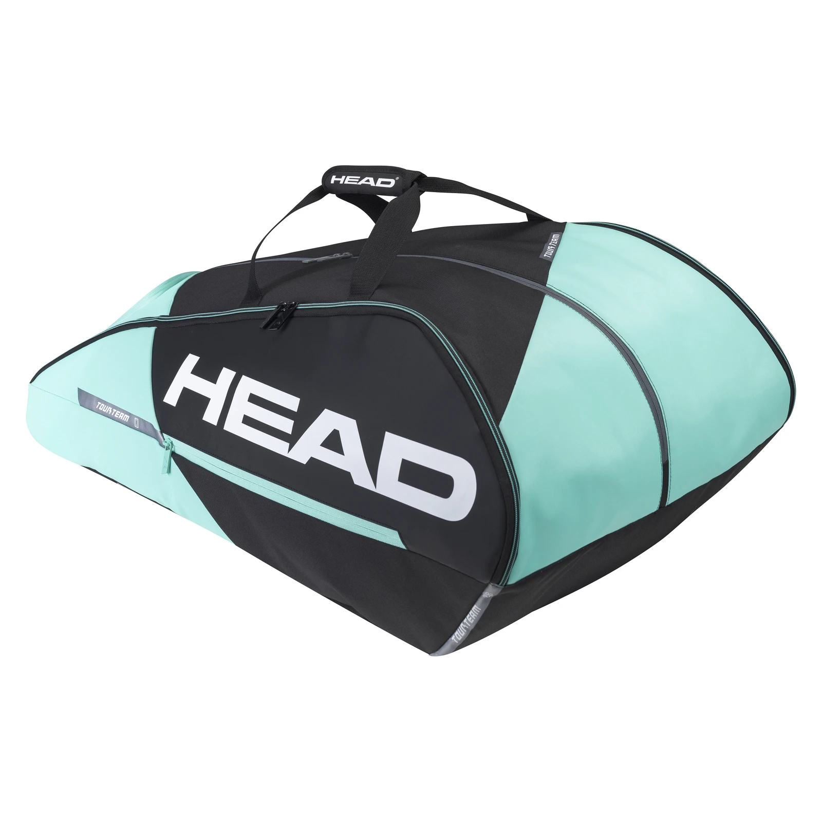 Head Tour Team 12 Racquet Bag - Black & Mint 1 Head Tour Team 12 Racquet Bag - Black & Mint