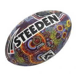 Steeden NRL Indigenous All Stars Supporter 2023 - Size 5 - Rugby League Ball -Wilson Shop 29003 5 2