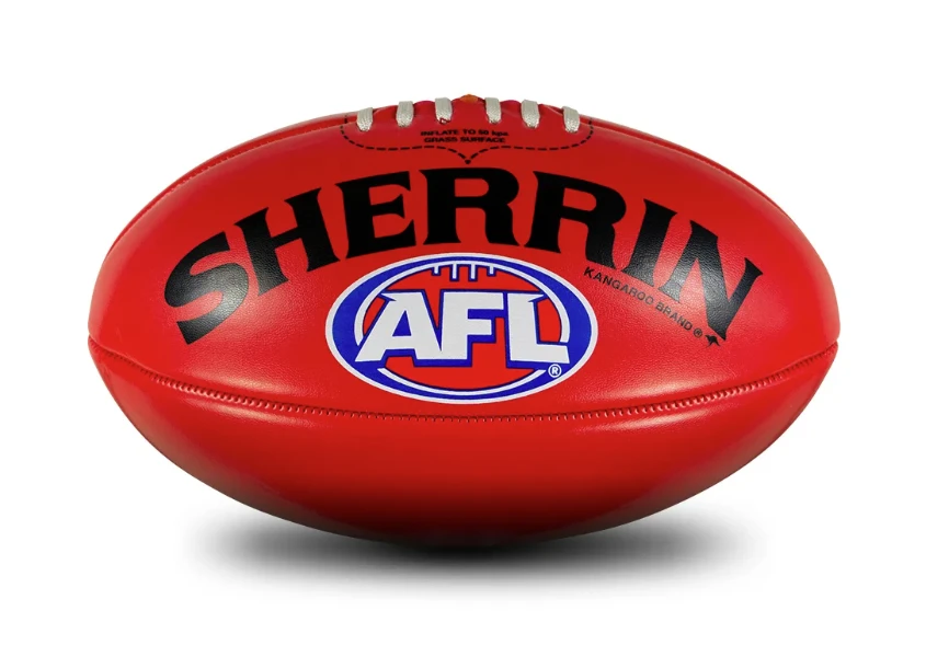 Sherrin AFL Replica PVC Ball - Red - Size 5 1 Sherrin AFL Replica PVC Ball - Red - Size 5