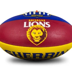 Wilson Shop 6 Sherrin AFL Team Ball - Brisbane Lions - Size 5