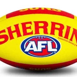 Sherrin AFL Team Ball - Gold Coast Suns - Size 5 -Wilson Shop 4310 GOL 3