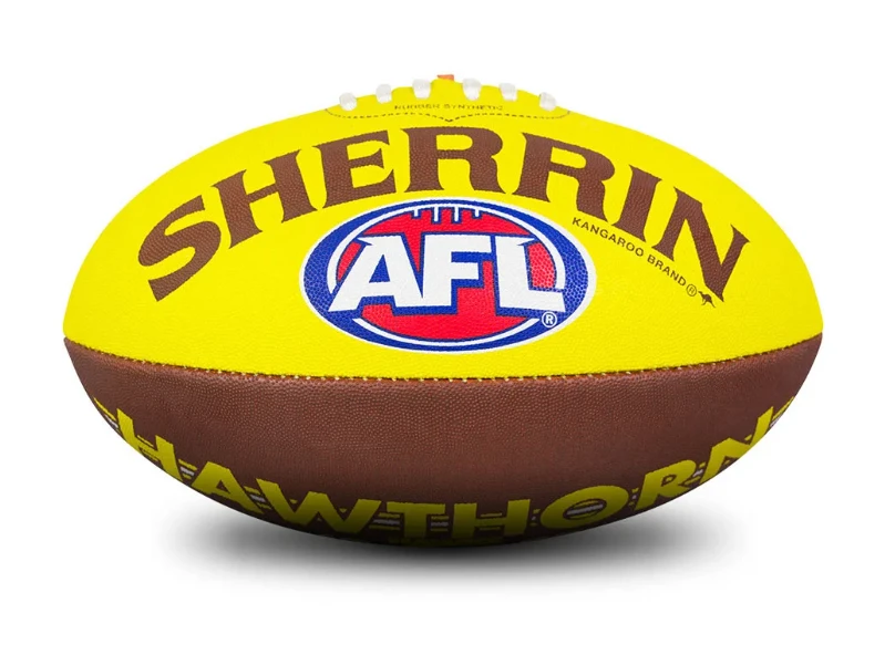 Sherrin AFL Team Ball - Hawthorn - Size 5 2 Sherrin AFL Team Ball - Hawthorn - Size 5 - Image 2