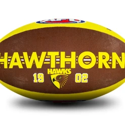 Sherrin AFL Team Ball - Hawthorn - Size 5 6 Sherrin AFL Team Ball - Hawthorn - Size 5 -Wilson Shop 4310 HAW 2