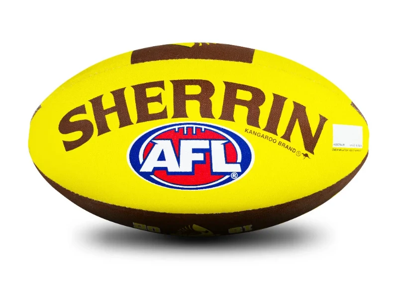 Sherrin AFL Team Ball - Hawthorn - Size 5 4 Sherrin AFL Team Ball - Hawthorn - Size 5 - Image 4