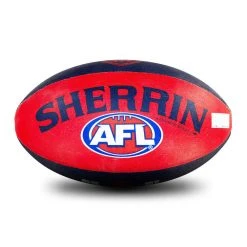 Sherrin AFL Team Ball - Melbourne Demons - Size 5 -Wilson Shop 4310 MEL 2