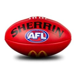 Sherrin Leather AFL Replica Game Ball - Red- Size 5 McDonalds