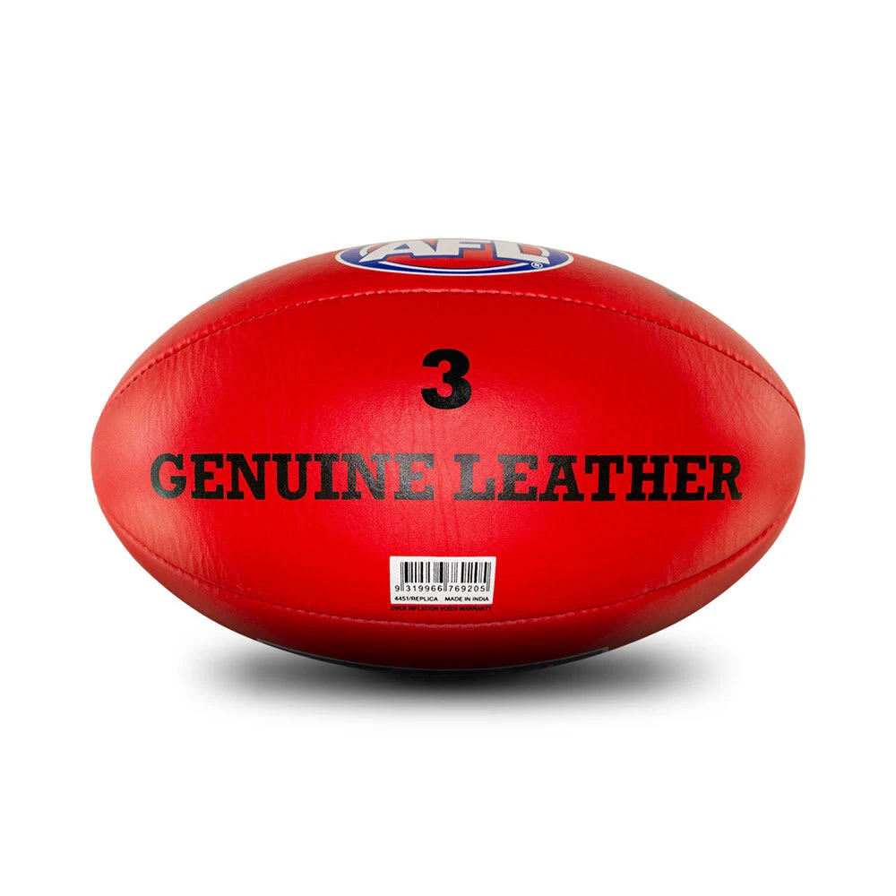 Sherrin AFL Replica Training Ball - Red - Size 3 2 Sherrin AFL Replica Training Ball - Red - Size 3 - Image 2
