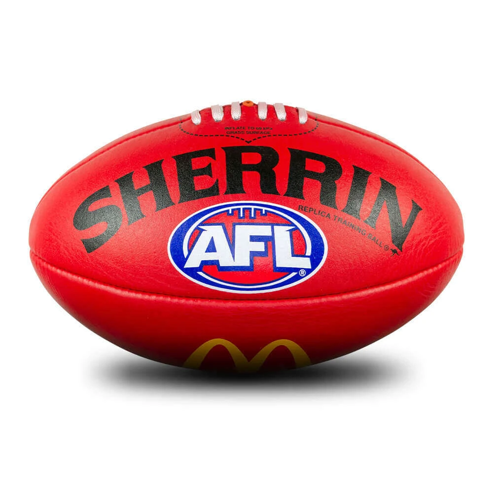 Sherrin AFL Replica Training Ball - Red - Size 5 1 Sherrin AFL Replica Training Ball - Red - Size 5