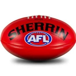 Sherrin AFL Replica Training Ball - Red - Size 5