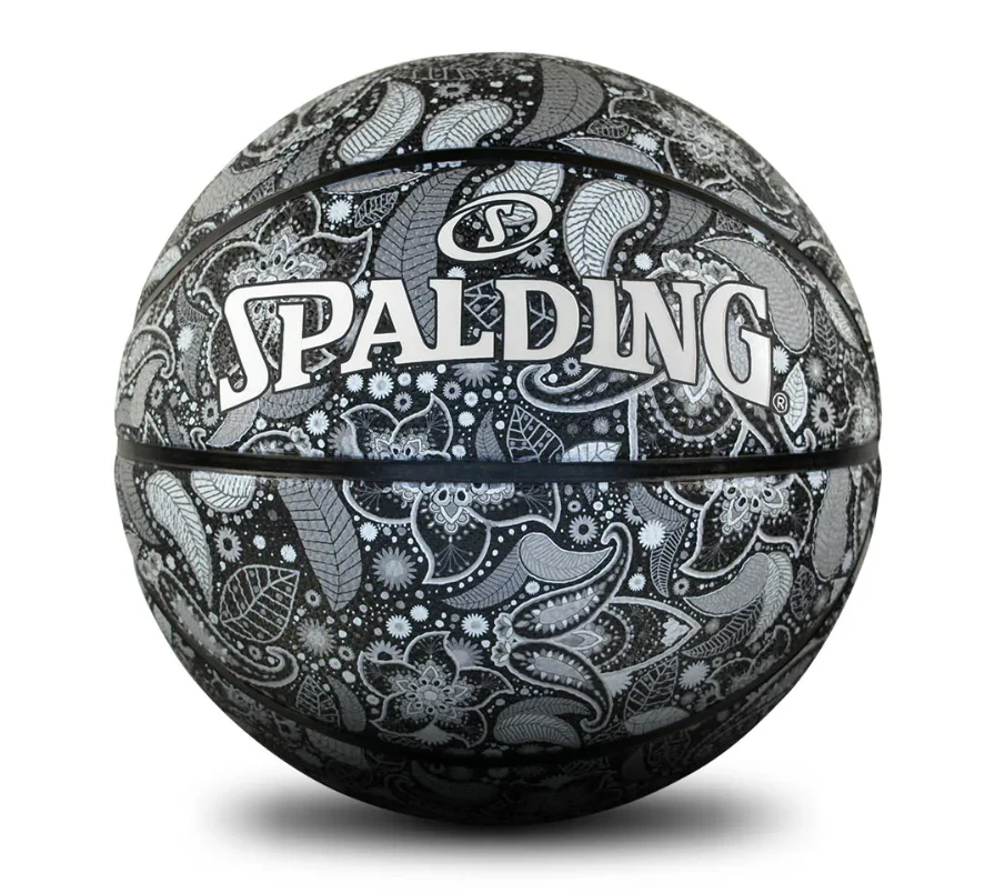 Spalding Paisley Outdoor Basketball Size 7 - Black/White 2 Spalding Paisley Outdoor Basketball Size 7 - Black/White - Image 2