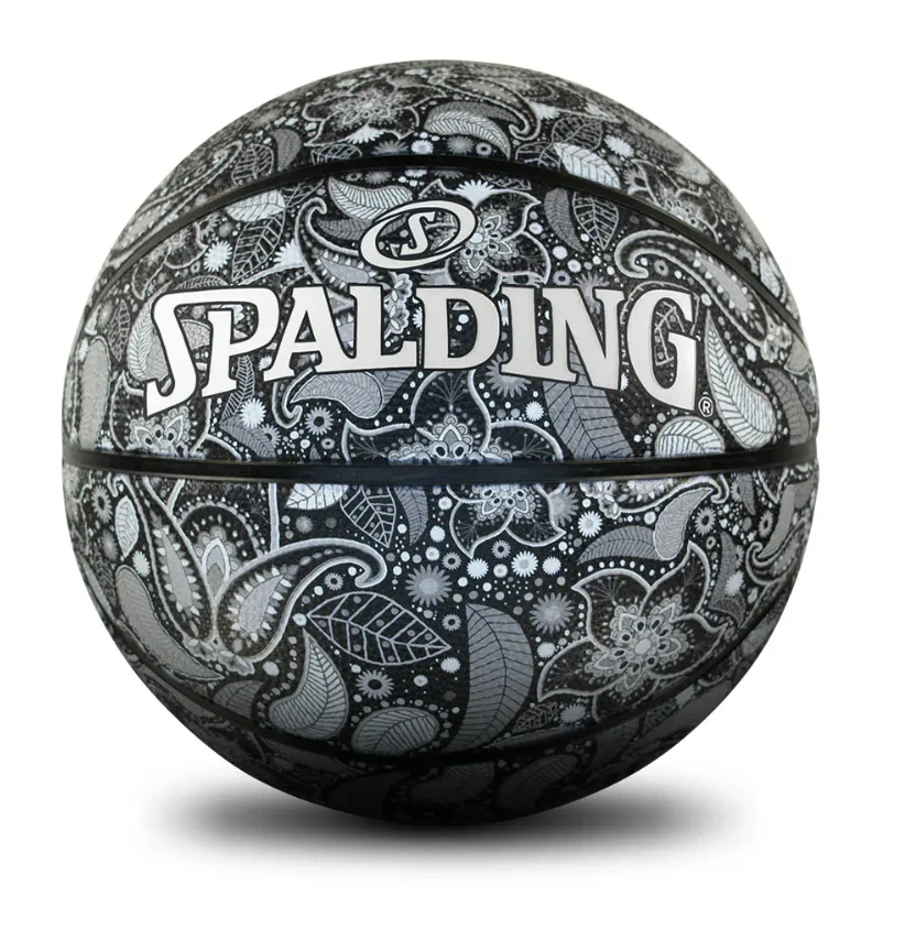 Spalding Paisley Outdoor Basketball Size 7 - Black/White 1 Spalding Paisley Outdoor Basketball Size 7 - Black/White