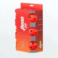 Penn 26 Indoor Pickleball Balls (6 Balls) - Red