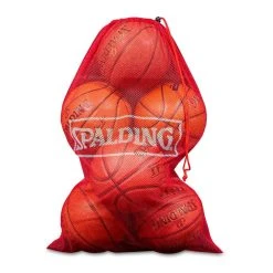 Spalding 7 Ball Mesh Bag -Red