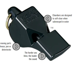 FOX 40 Classic Whistle - Black -Wilson Shop 9900 0008 3