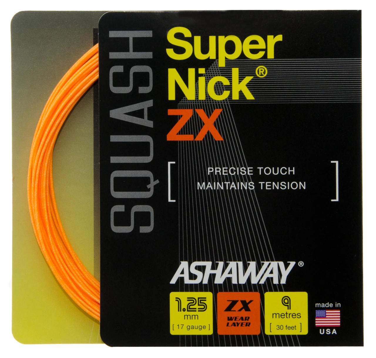Ashaway Supernick ZX 17/1.25 - Orange 9M Set 2 Ashaway Supernick ZX 17/1.25 - Orange 9M Set - Image 2