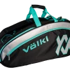 Volkl Tour Combi 6-9 Racquet Bag Black/Turquoise/Silver
